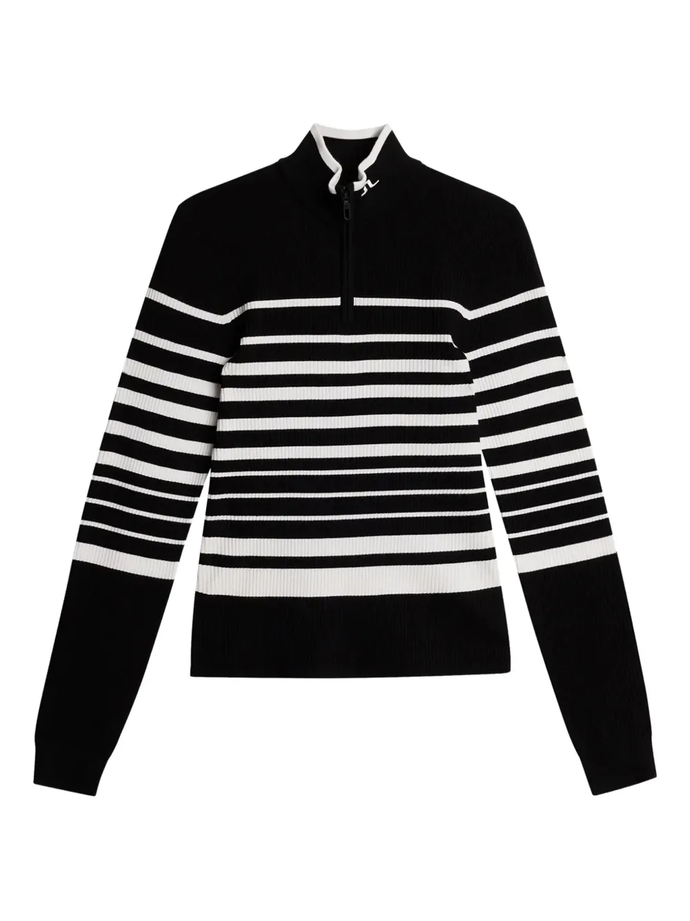 J.Lindeberg striped zip-up sweater | Black | Image 1