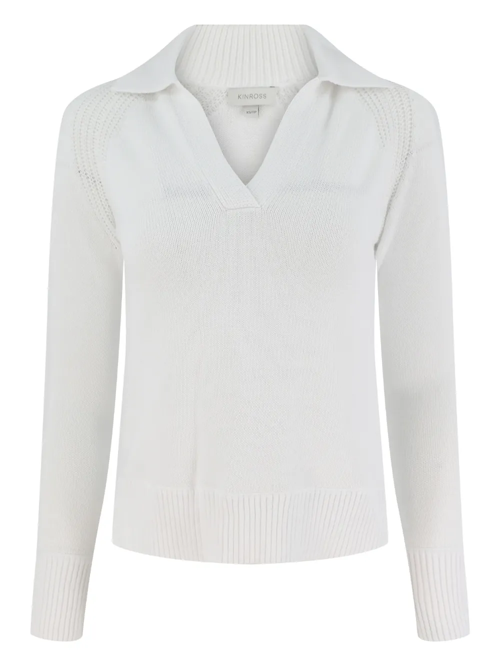 Kinross Cashmere V-neck sweater | White | Image 1