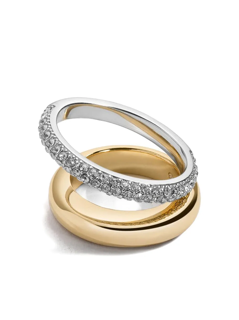 DEMARSON New York pavé-set double ring | Gold | Image 1