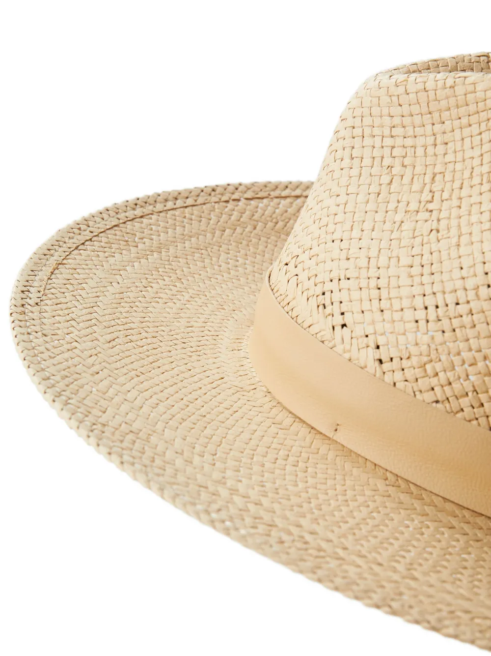 Janessa Leone Woven Fedora Hat In Brown
