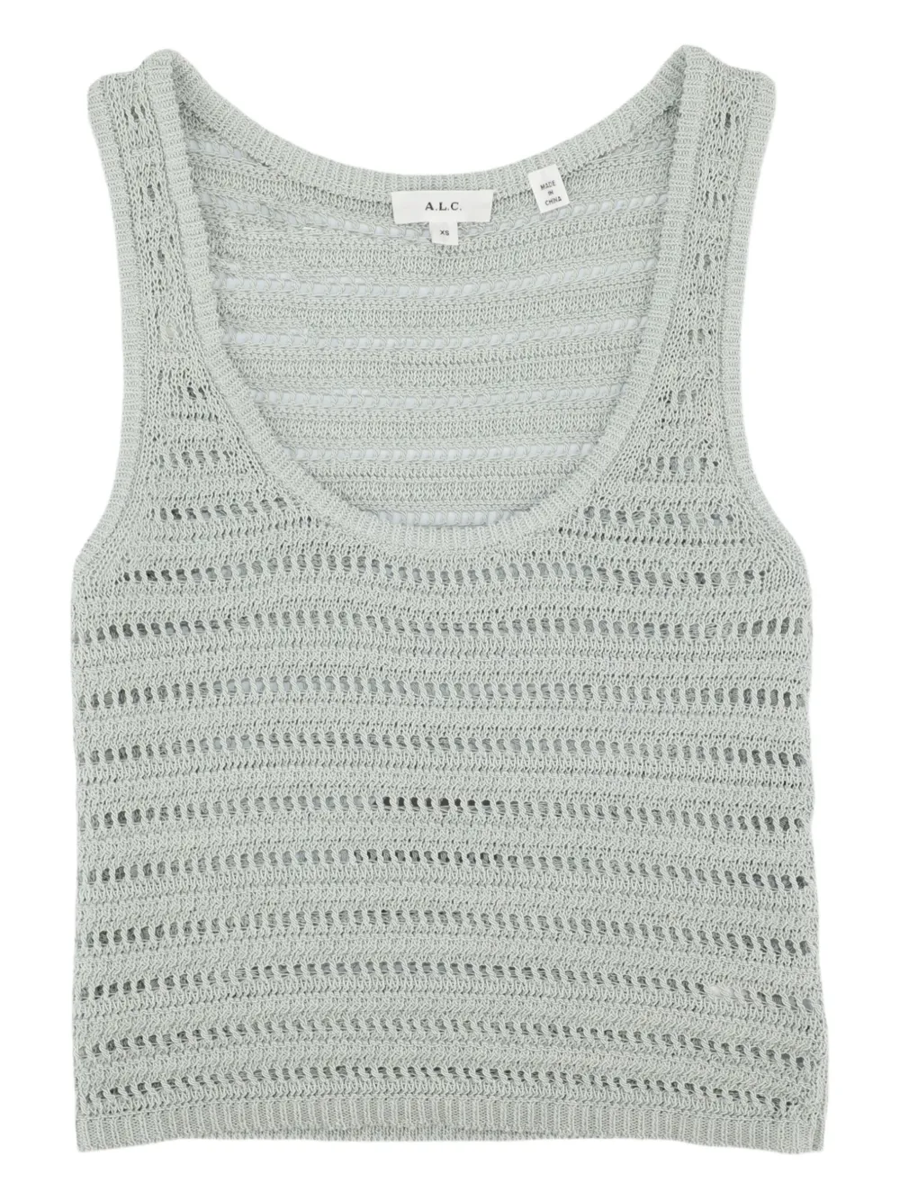 A.L.C. open-knit sleeveless tank top | Grey | Image 1
