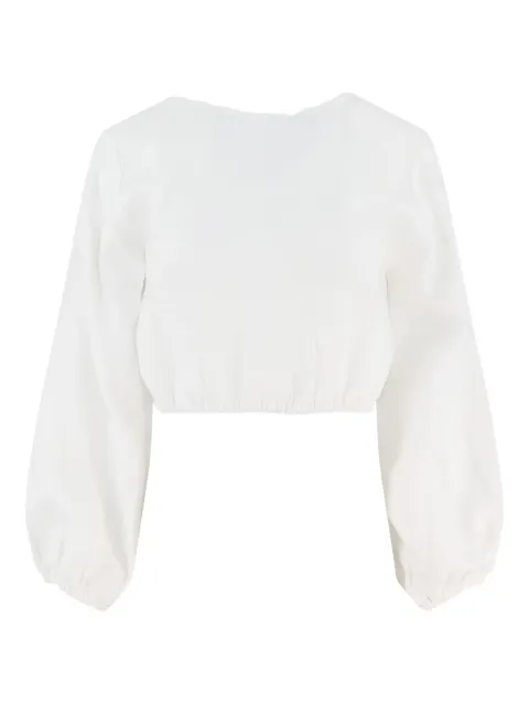Cala de la Cruz tie-back blouse