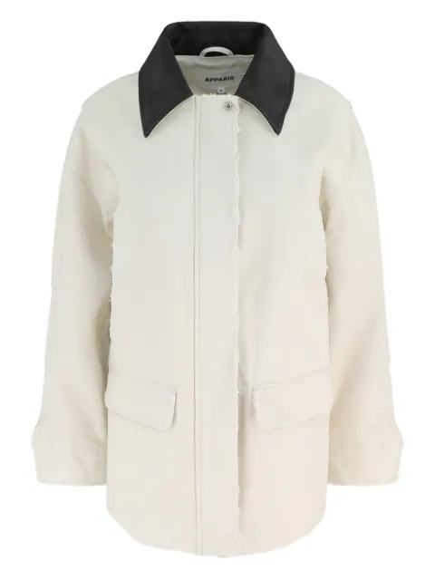 Apparis contrast-collar jacket