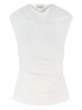 Simkhai cowl-neck draped top - White