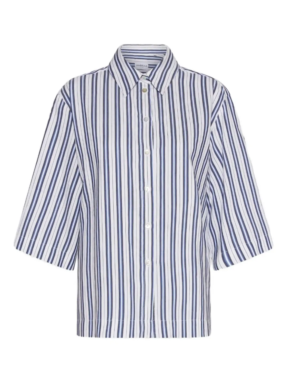 Marella striped button-down shirt | White | Image 1