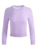 alice + olivia Carolann crew-neck top - Purple