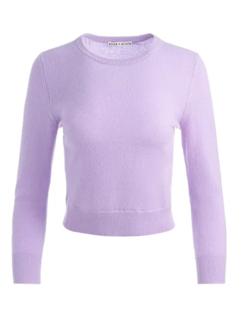 alice + olivia Carolann crew-neck top