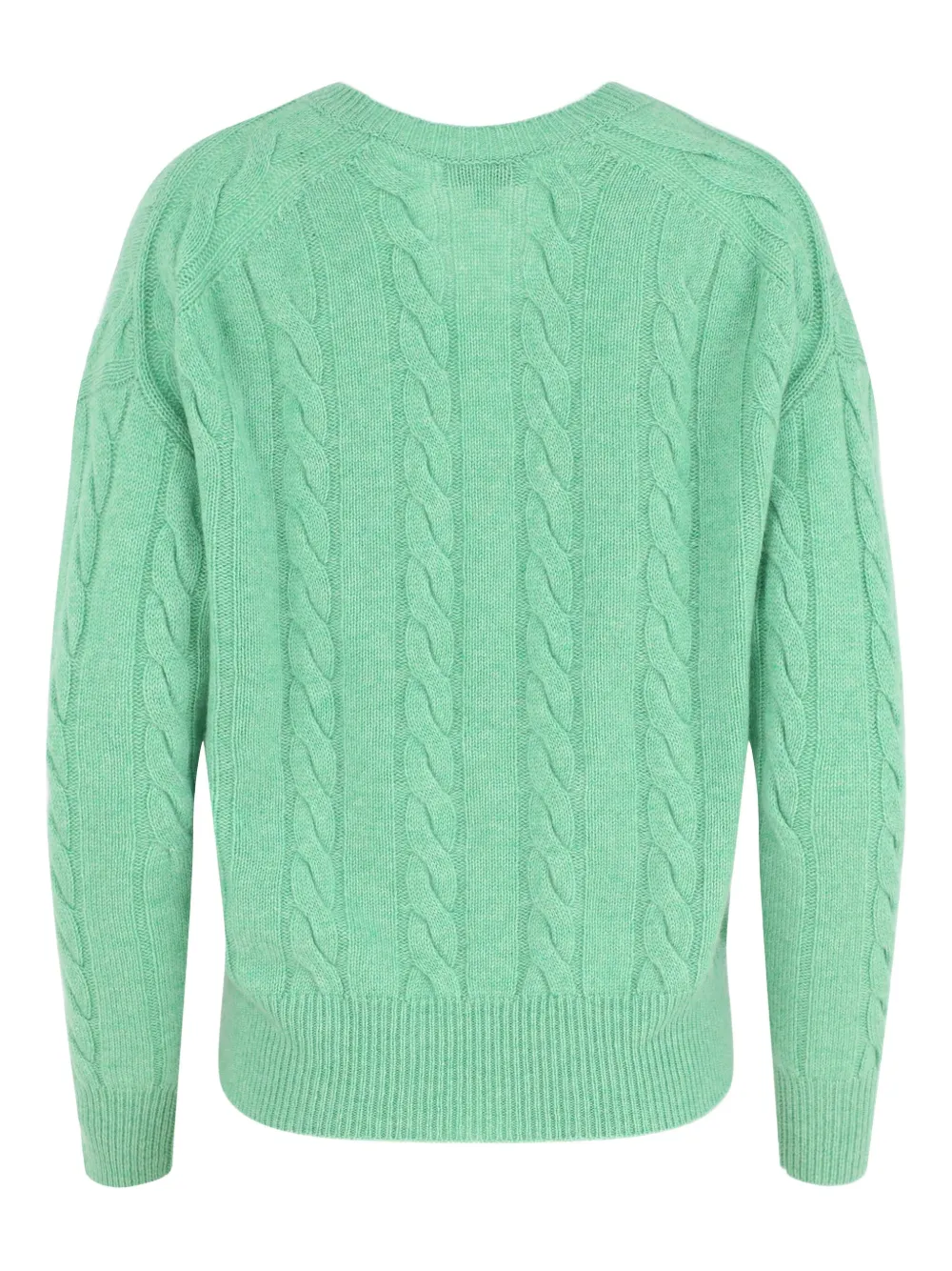 Kinross Cashmere cable-knit v-neck sweater | Knitted Sweaters | Image 2