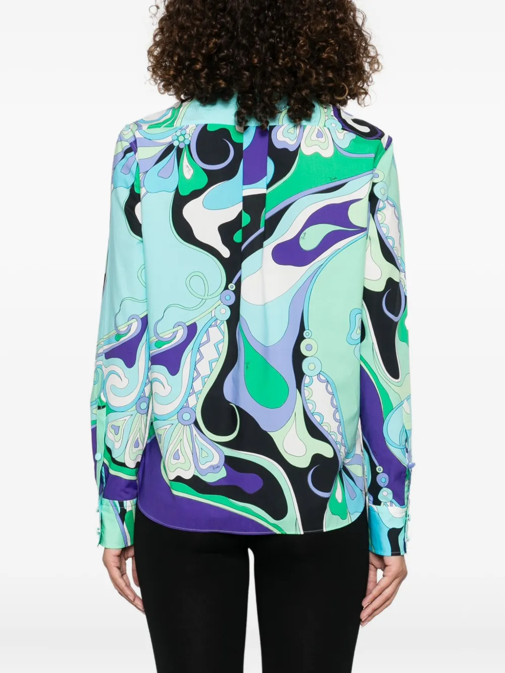 PUCCI Blouse met abstracte print Blauw