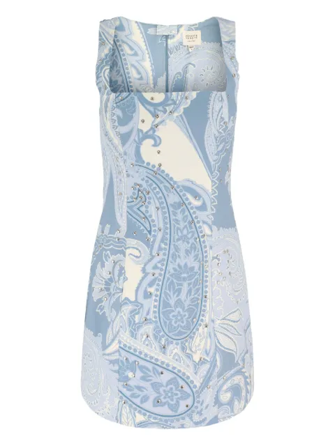 Hemant And Nandita paisley-print studded mini dress