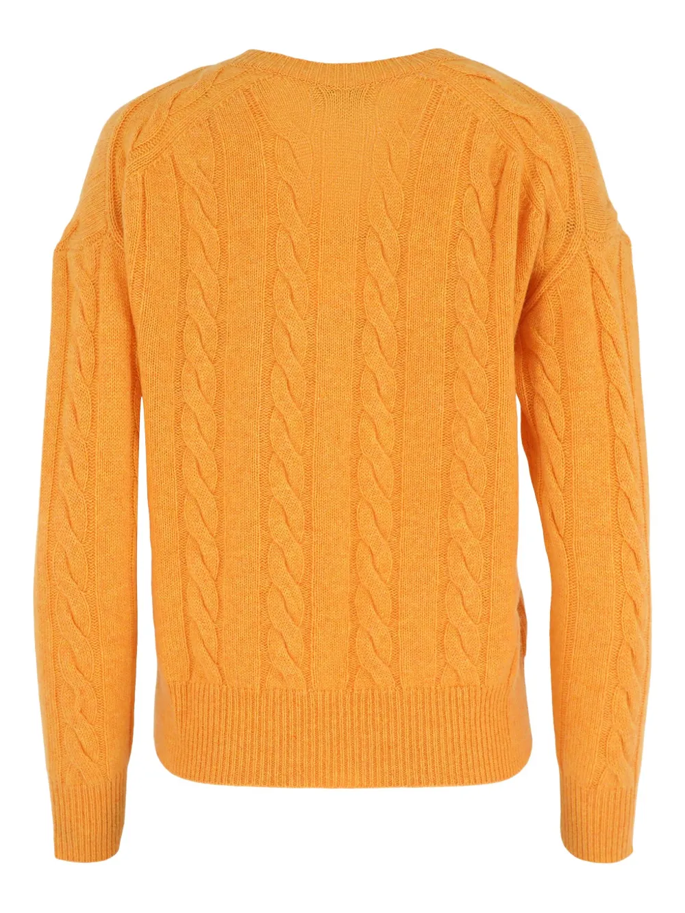 Kinross Cashmere cable-knit v-neck sweater | Knitted Sweaters | Image 2