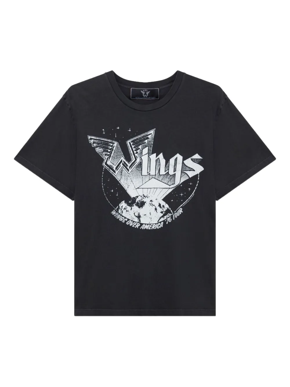 Stella McCartney T-shirt met vleugelprint Zwart