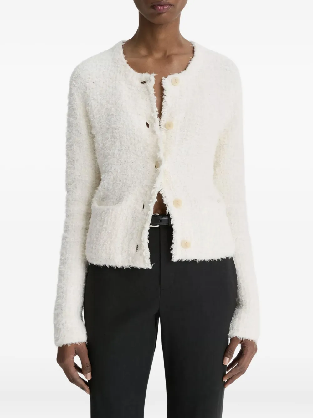 Vince button-front tweed jacket | White | Image 1