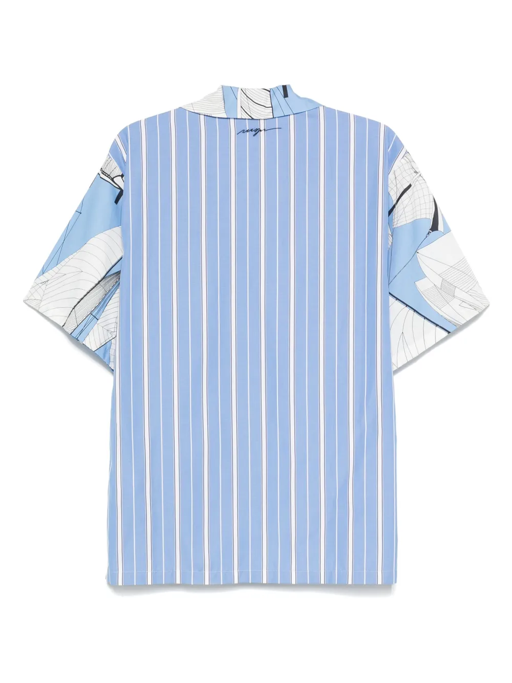 MSGM panelled shirt Blauw