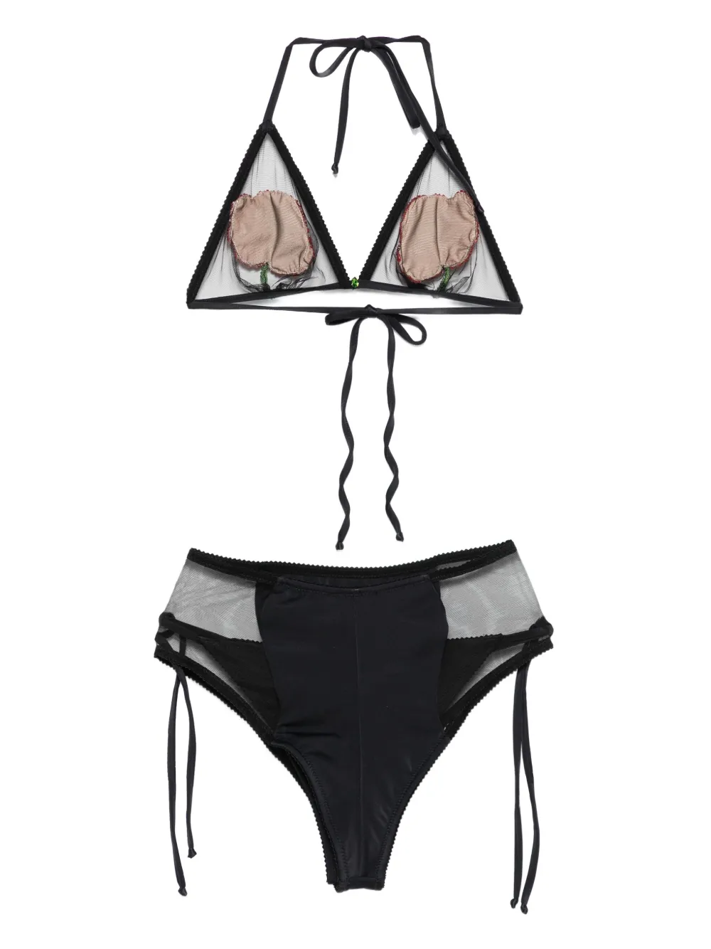  Mazzei Beaded-flower Swimsuit - Black 