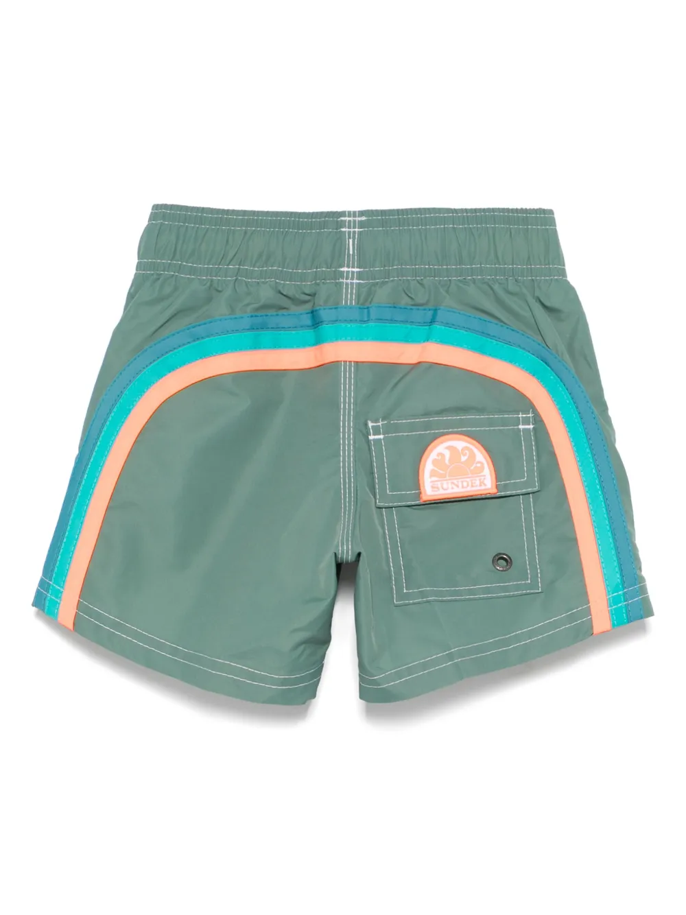 Shop Sundek Striped Swim Shorts