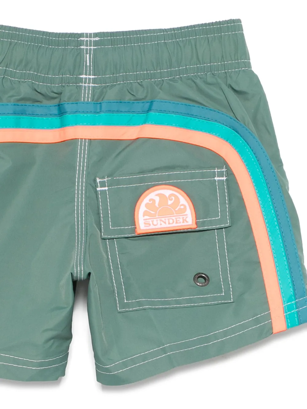 Shop Sundek Striped Swim Shorts