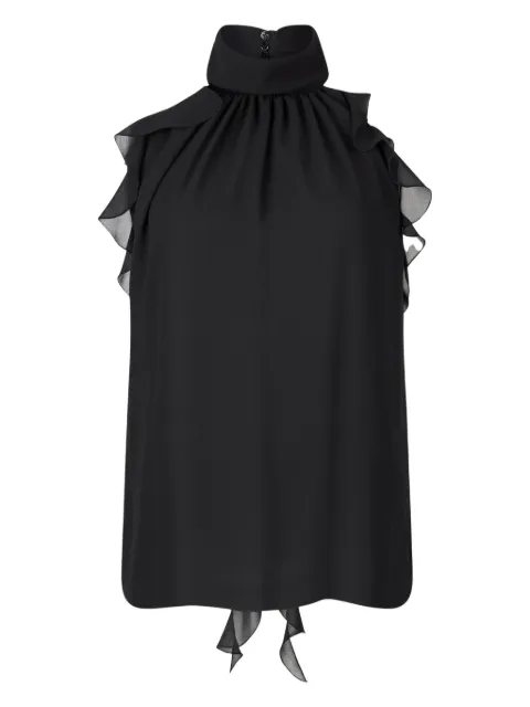 LIU JO top con cuello halter y volantes