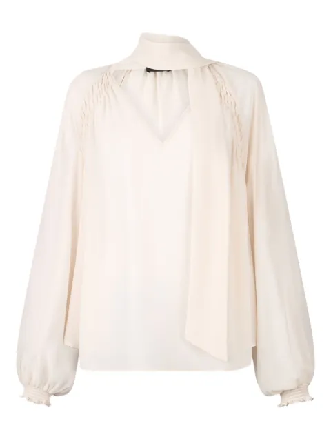 LIU JO raglan-sleeve scarf-collar blouse