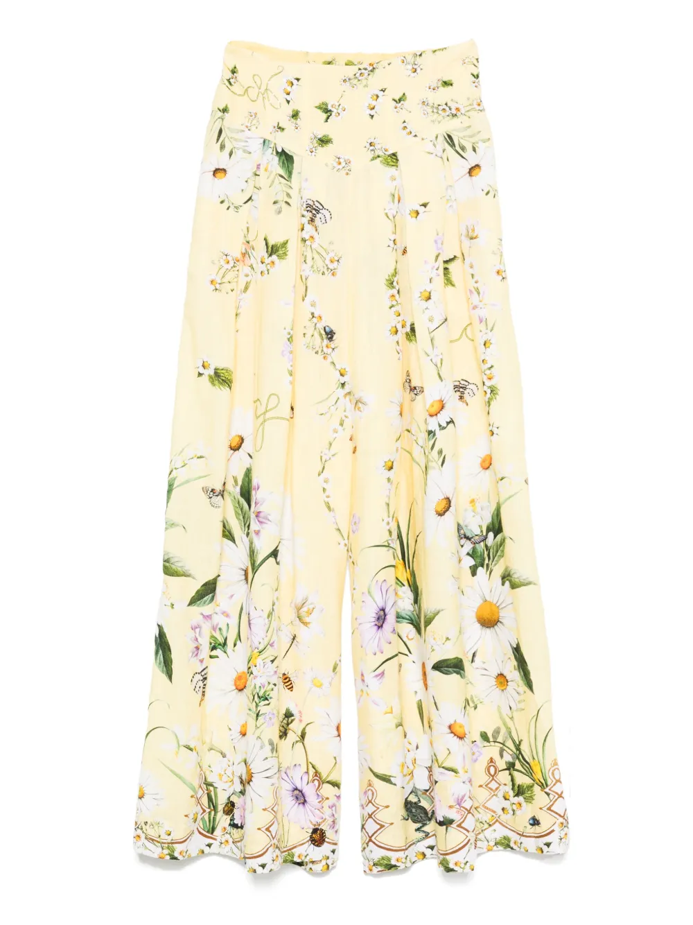 Camilla Daisy Chains Corset Waist Wide Leg Pants In Multi