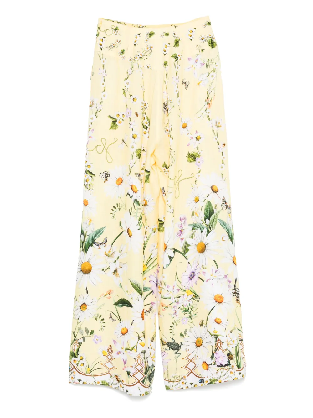Camilla Daisy Chains Corset Waist Wide Leg Pants In Multi