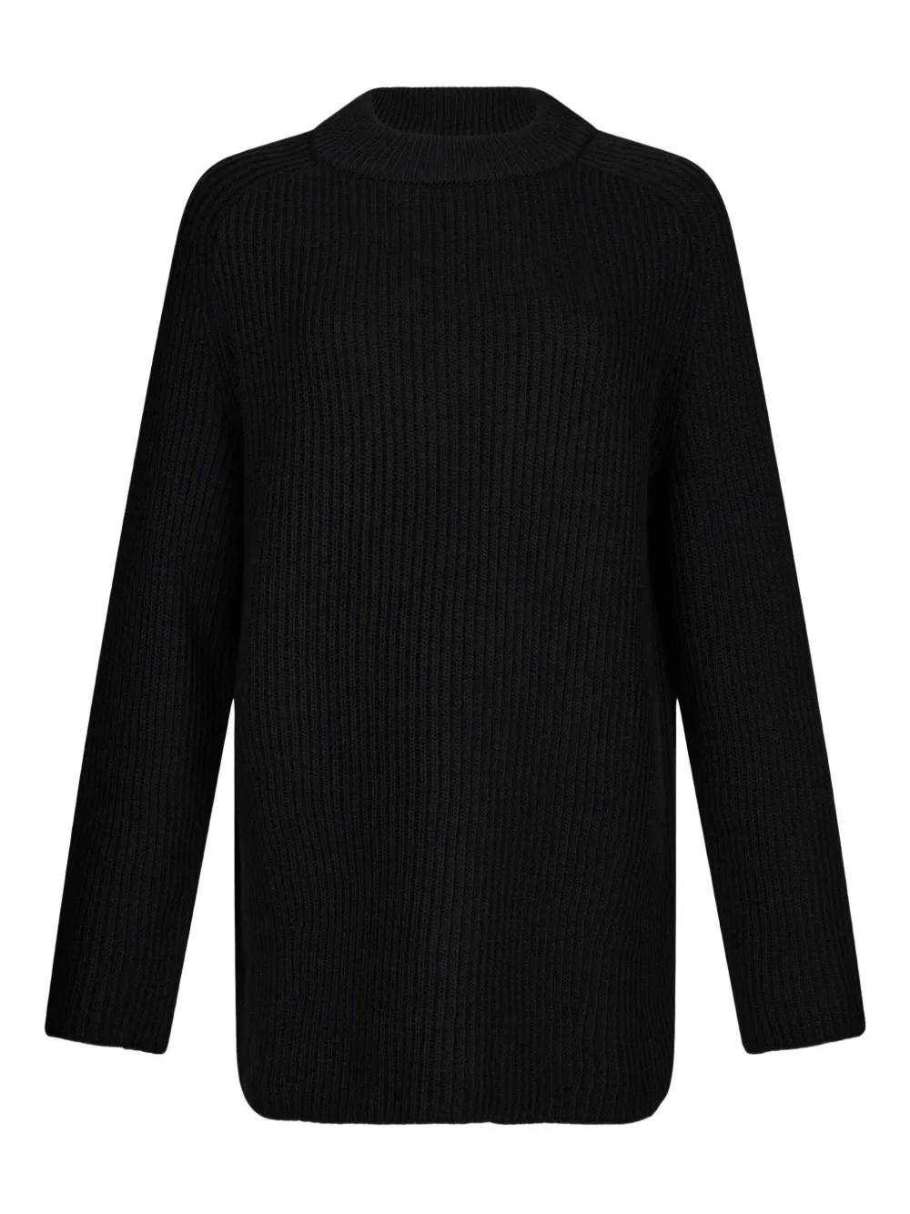 LIU JO mock-neck ribbed sweater Zwart
