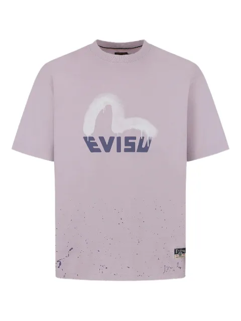 EVISU spray-print logo T-shirt