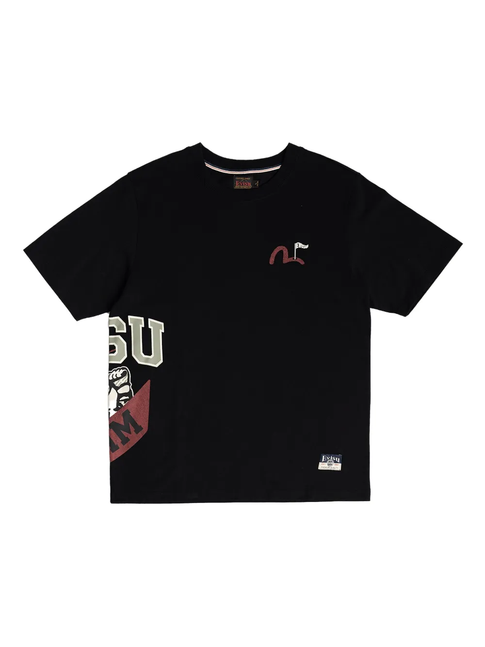EVISU Godhead Golfing T-shirt met print Zwart