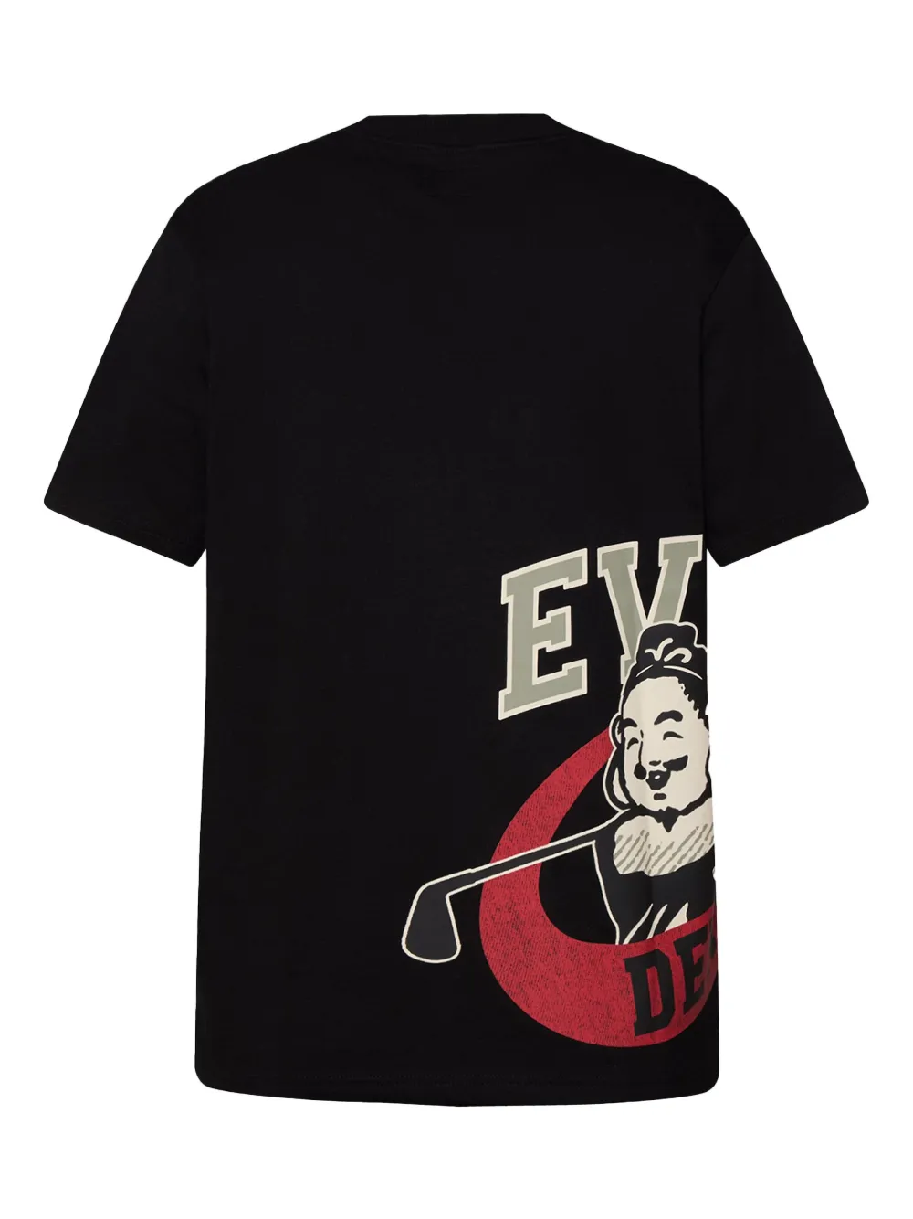 EVISU Godhead Golfing T-shirt met print Zwart