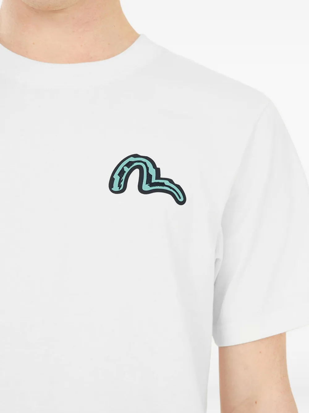 EVISU T-shirt met print Wit