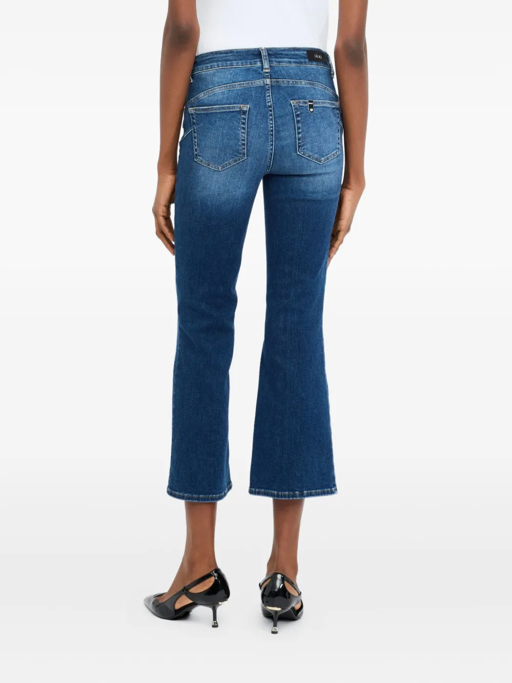 LIU JO jewelled-buttons jeans Blauw