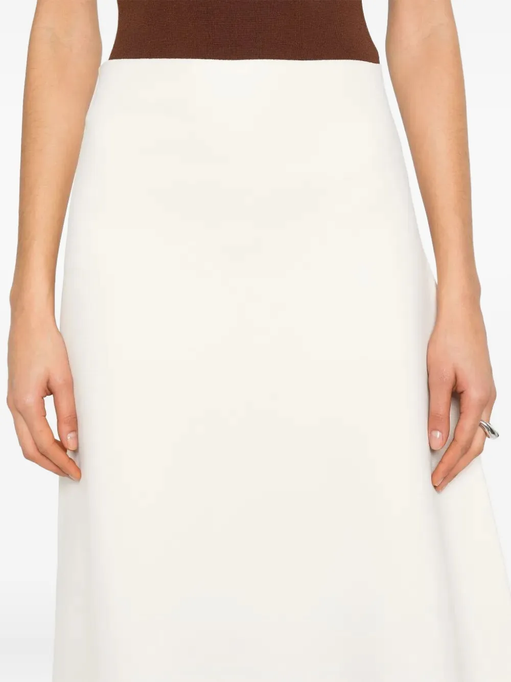 Jil Sander Asymmetric Midi Skirt In Neutral