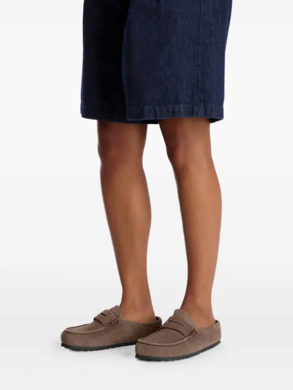 Birkenstock Naples Suede Loafers | Grey | FARFETCH RO