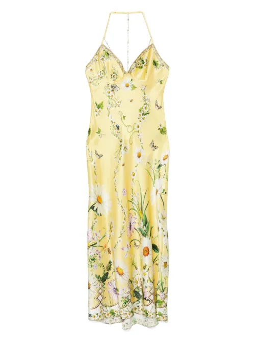 Robe en soie à fleurs - Camilla - Modalova
