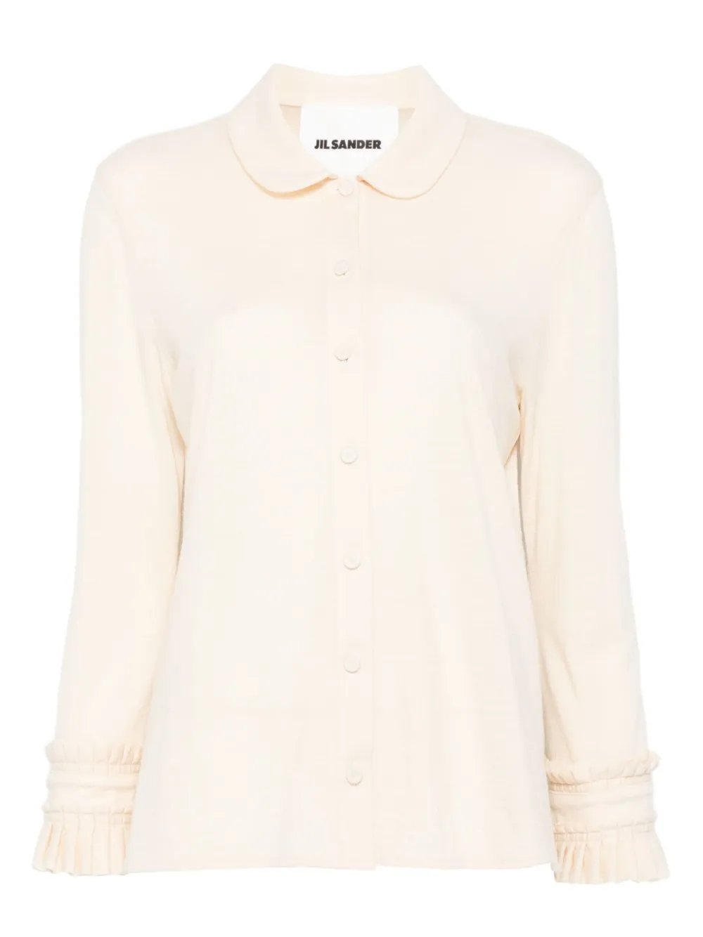 Jil Sander Blouse van wolblend Beige