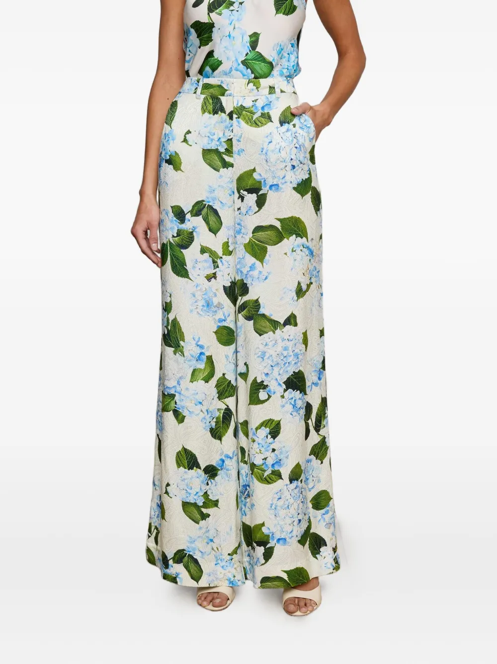 L'Agence Pilar hydrangea-print trousers | Slacks | Image 2