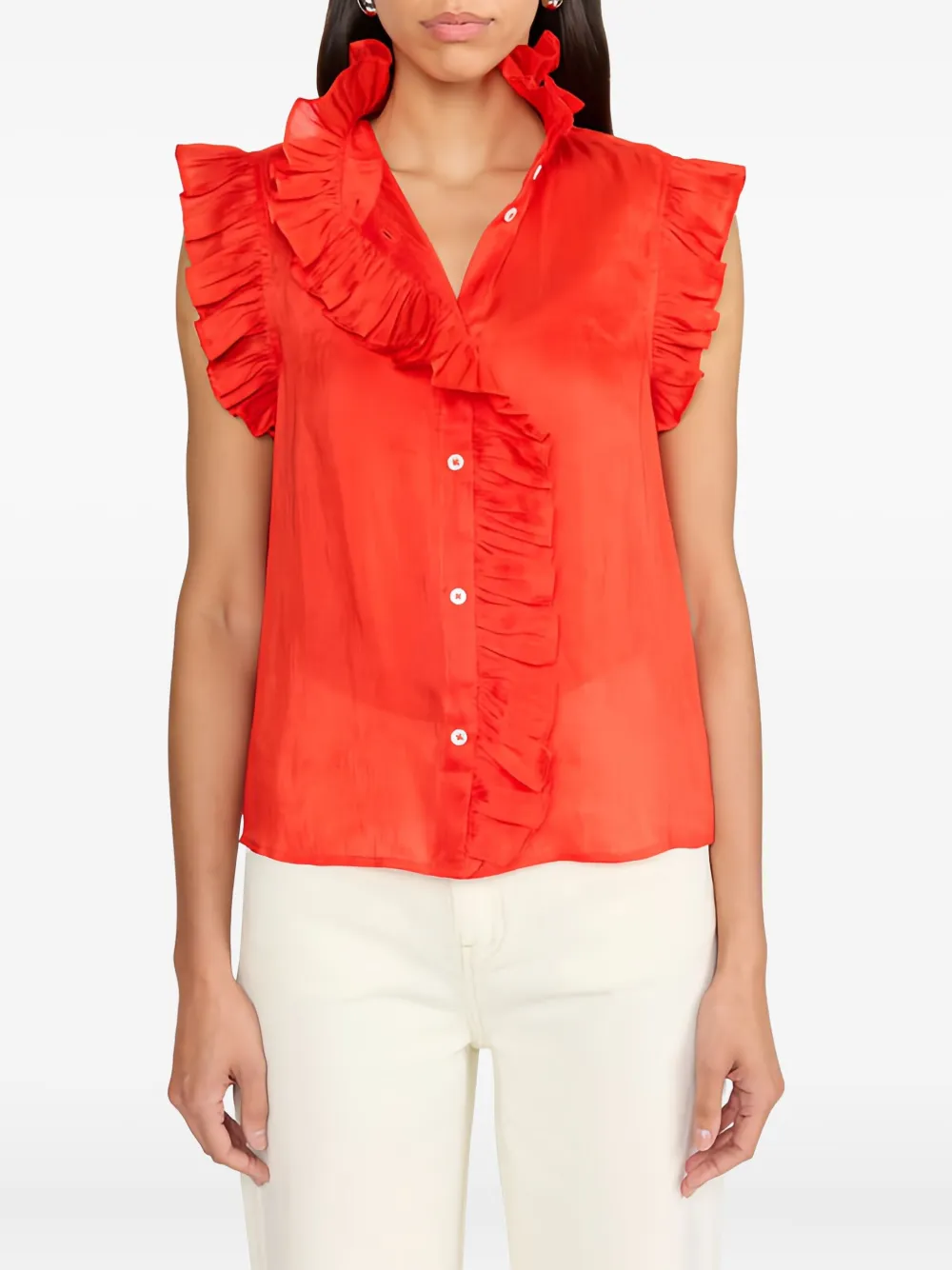 Christy Lynn Marfa ruffled high-neck blouse | Blouses | Image 2