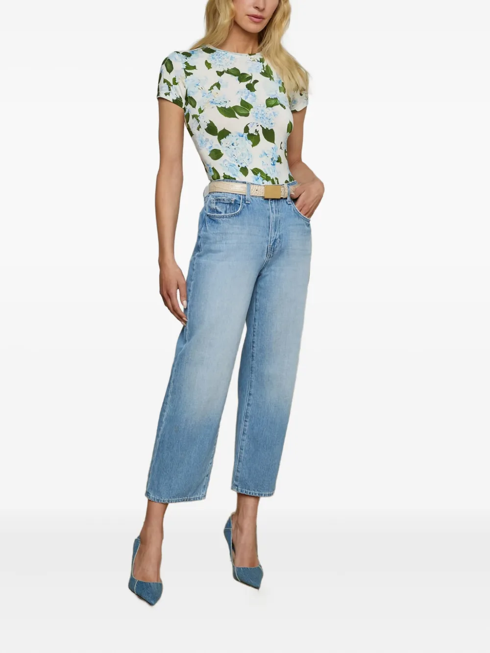 L'Agence hydrangea floral-print top | T-Shirts & Jersey Shirts | Image 2