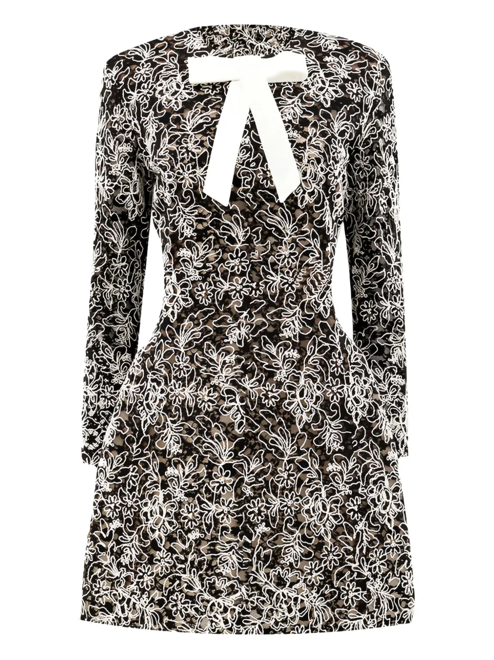 Bronx and Banco floral-embellishment mini dress | Black | Image 1