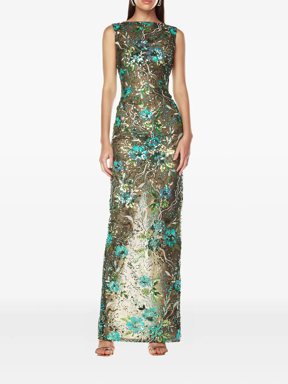 Bronx and Banco Maxi-jurk met bloemenprint - Groen