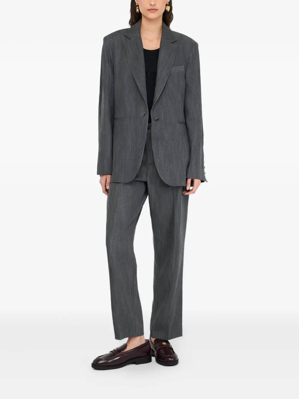 LIU JO single-breasted blazer Grijs