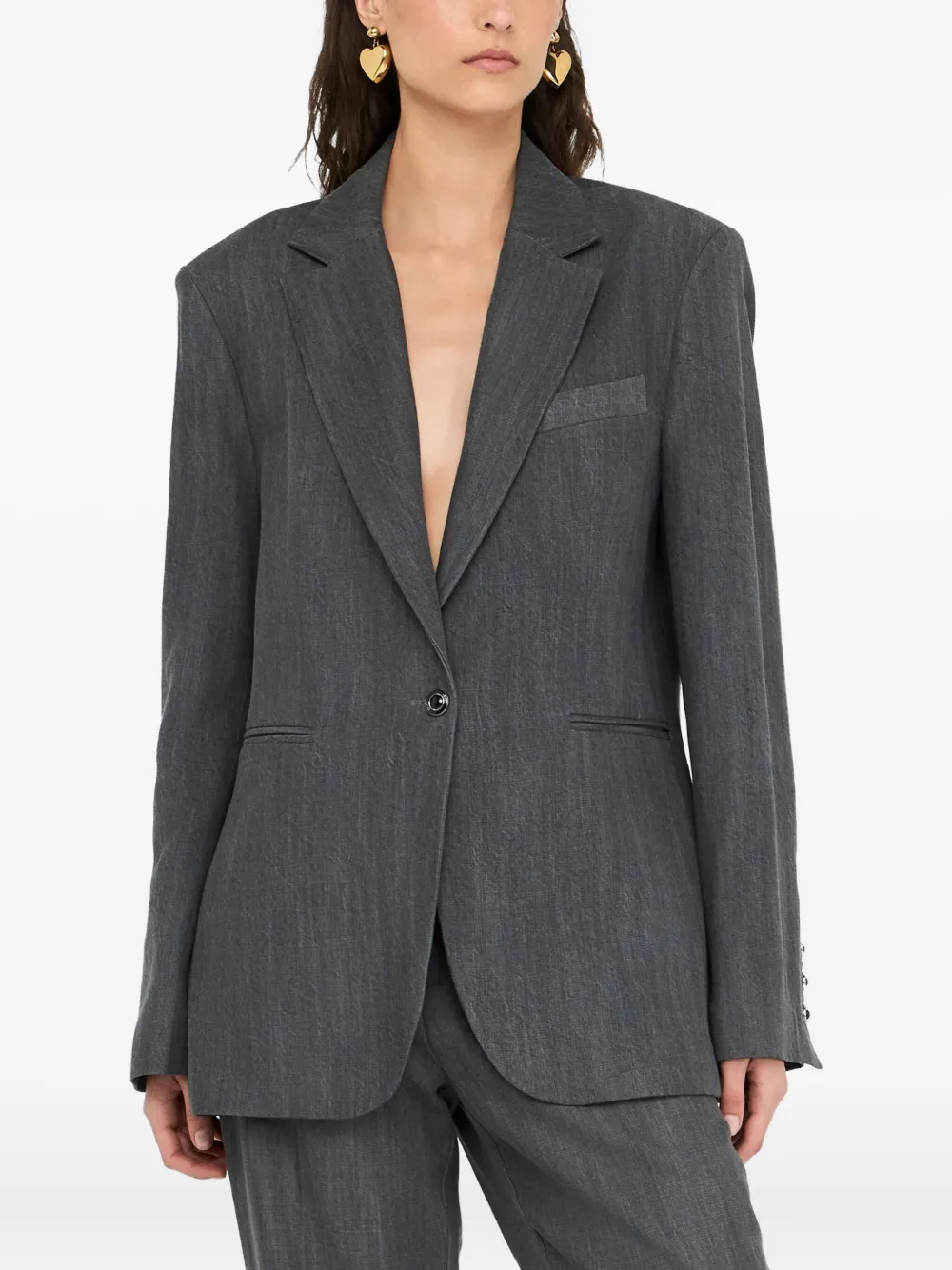 LIU JO single-breasted blazer Grijs