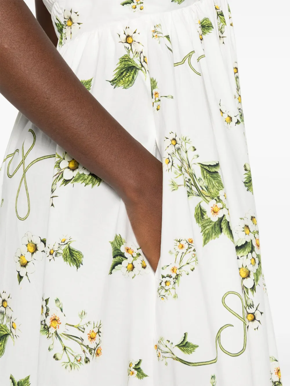 Camilla Katoenen jurk met bloemenprint Wit