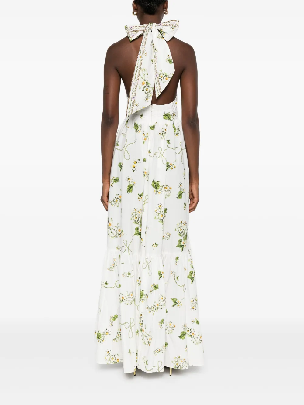 Camilla Katoenen jurk met bloemenprint Wit