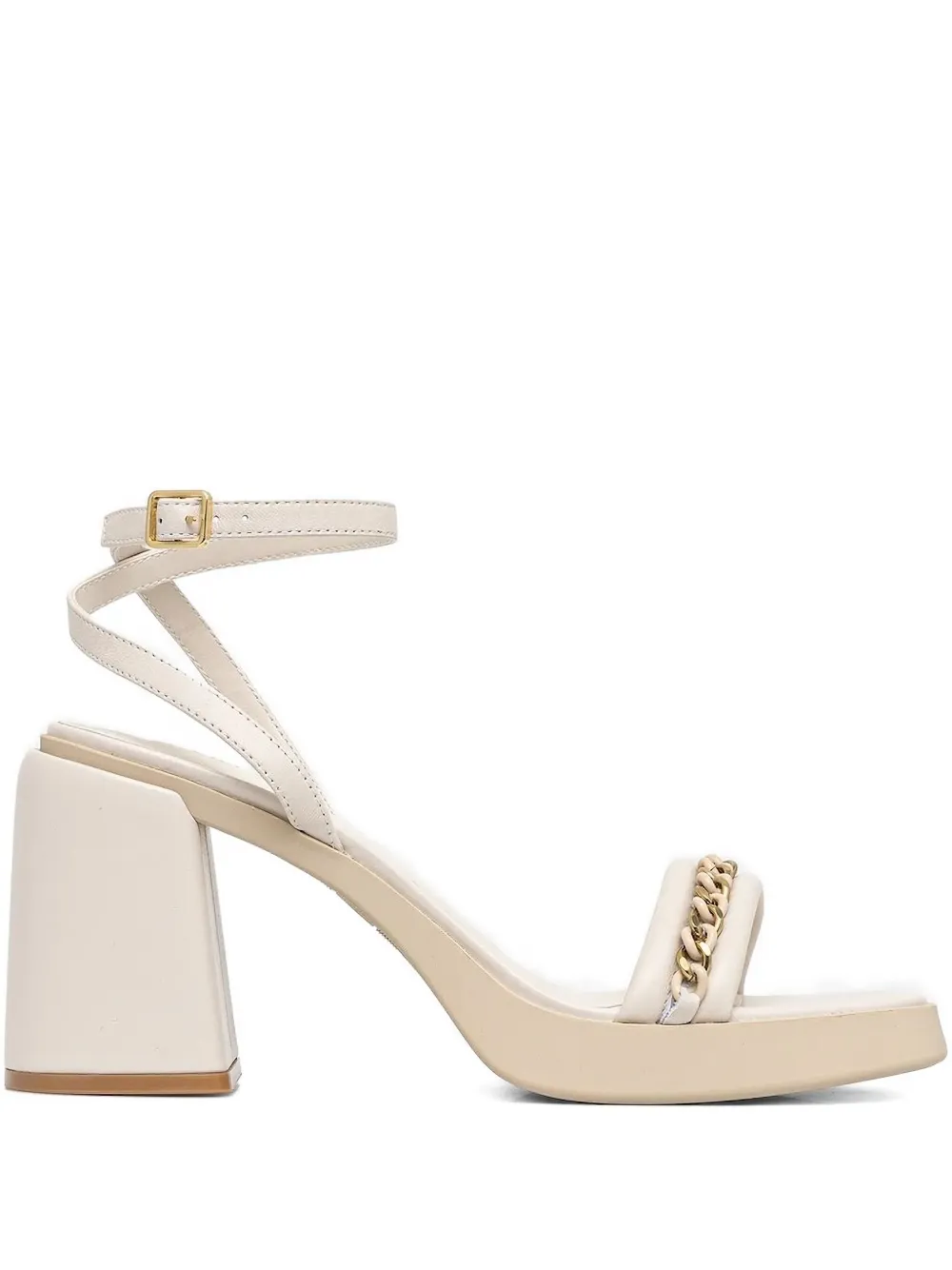 Liu •jo 85mm Chain-embellished Block-heel Sandals In White