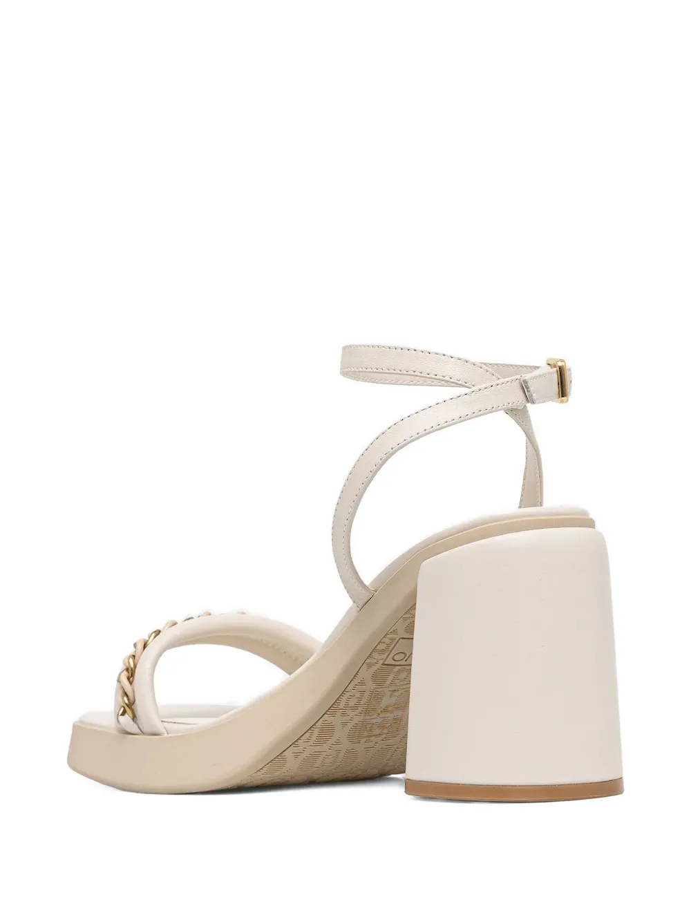 Liu •jo 85mm Chain-embellished Block-heel Sandals In White