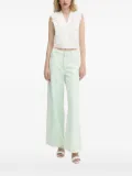 LIU JO sequin-embellished ruffled top - White