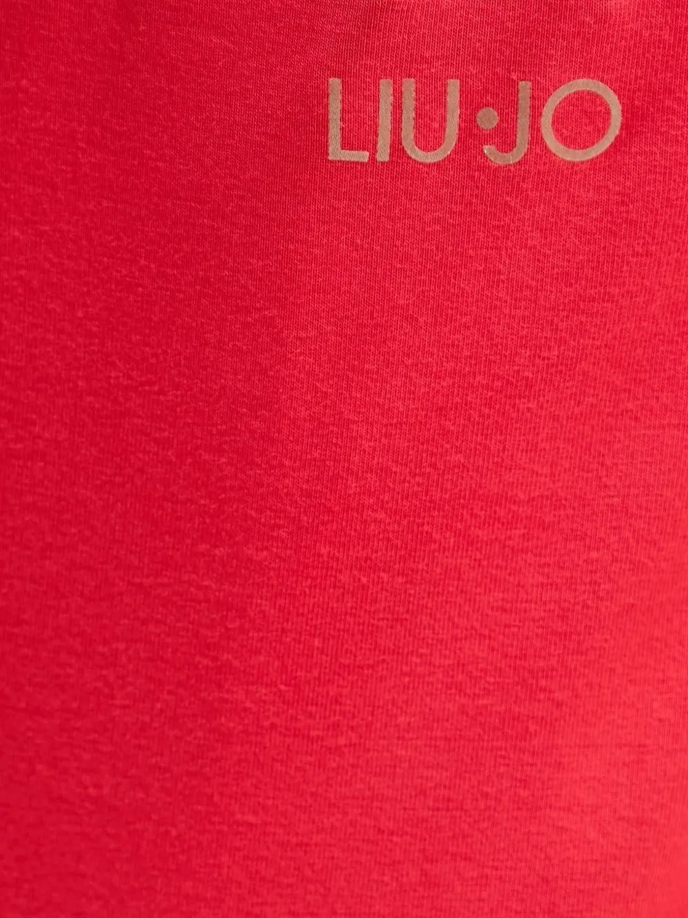 Liu •jo Asymmetric-neck Midi Dress In Red