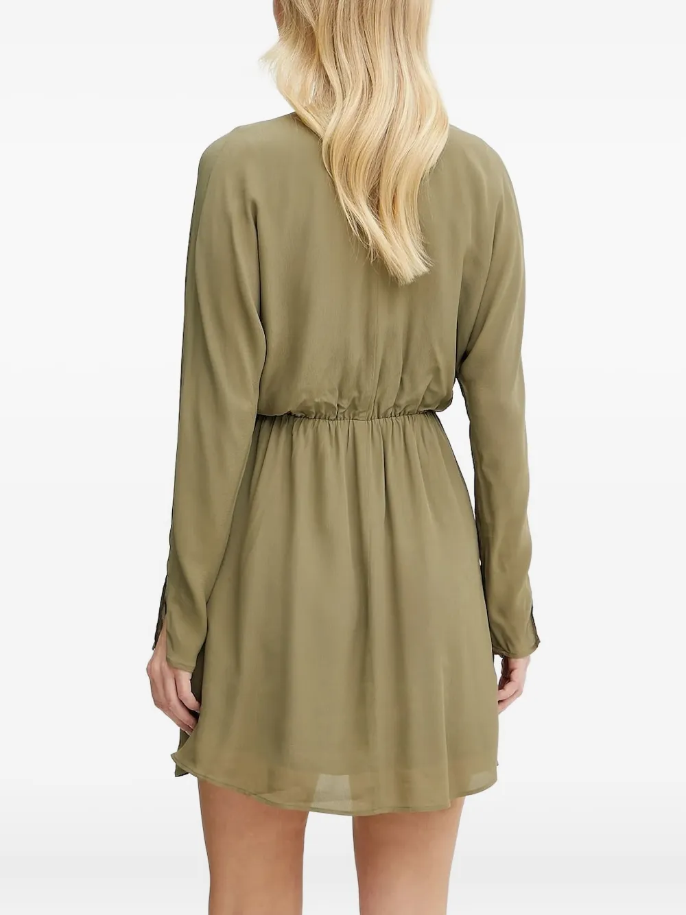 LIU JO V-neck gathered mini dress Groen