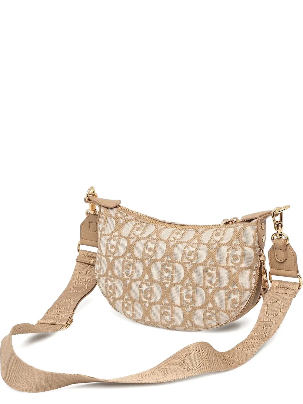 LIU JO Kaliska gewelfde crossbodytas met monogram Beige